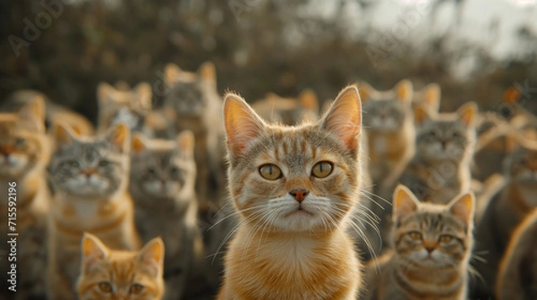 Fototapeta Many Cats