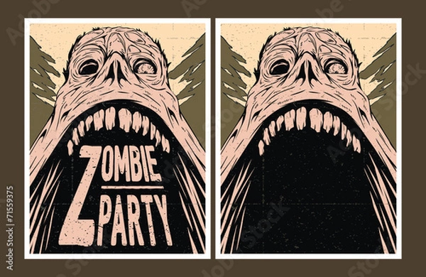 Obraz Zombie party invitation.