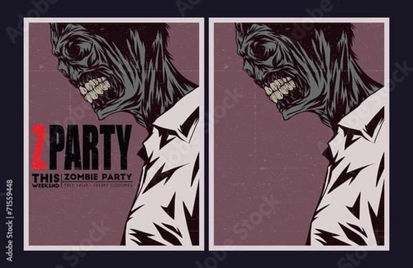 Obraz Zombie party invitation.