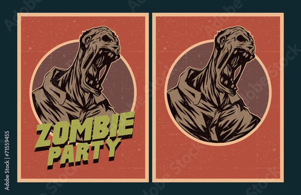 Fototapeta Zombie party invitation.
