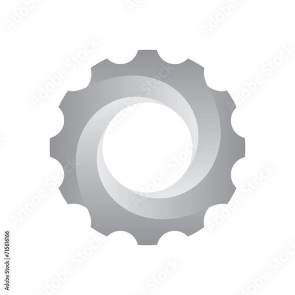 Obraz 3d spiral vortex like gear abstract design