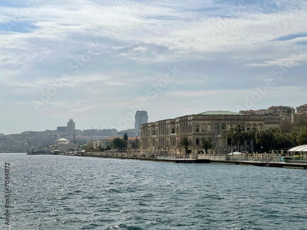 Fototapeta 17 of April 2023 - Istanbul, Turkey: Dolmabahce Palace, view from the sea