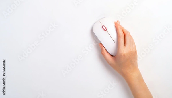 Obraz マウスを握っている手元