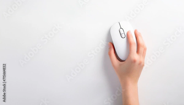 Obraz マウスを握っている手元