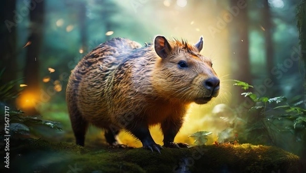 Obraz wild Capybara in the woods