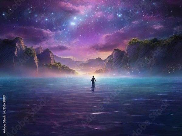 Obraz person in the sea