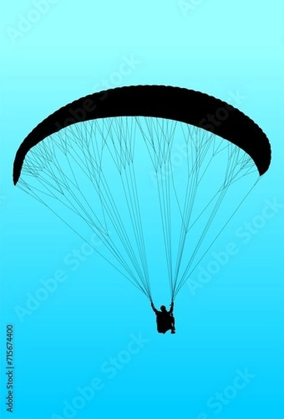 Fototapeta paracaidas, vector, parapente, figuras, entrenamiento, pegatina, salto en paracaidas, paracaidistas