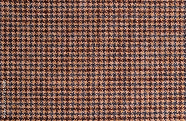 Fototapeta Classic brown Tweed textile texture. Backgrounds and textures