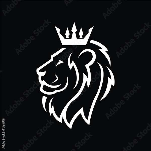 Fototapeta lion king logo design vector
