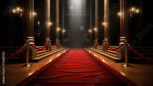 Fototapeta red carpet on stage