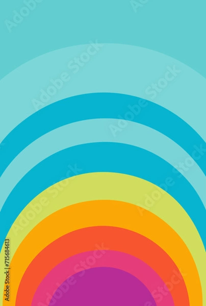 Obraz rainbow vector design illustration isolated on transparent background
