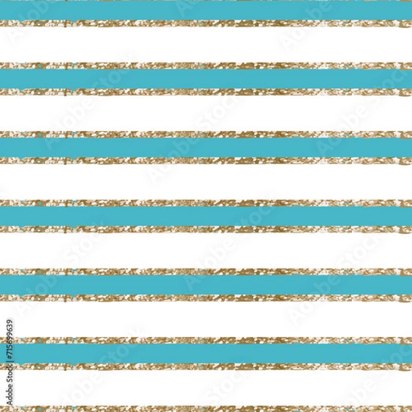 Obraz Colorful Stripes with golden lines seamless pattern 