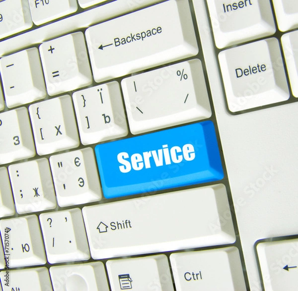 Fototapeta button of service