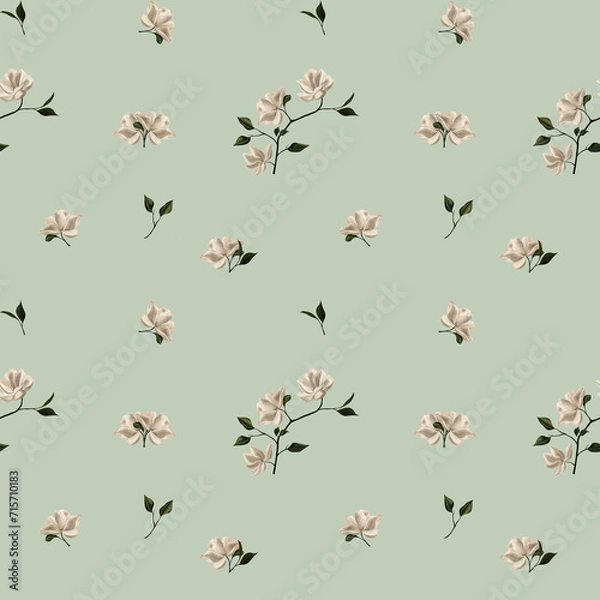 Obraz Gardenias Botanic Pattern
