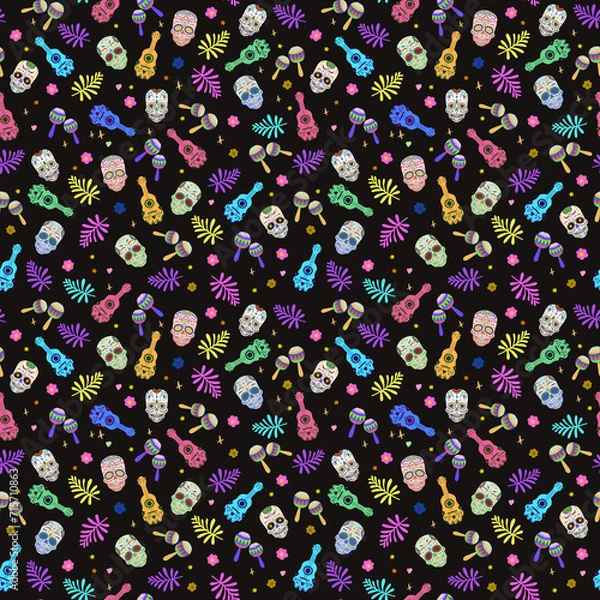 Obraz Dia De Los Muertos Painting pattern