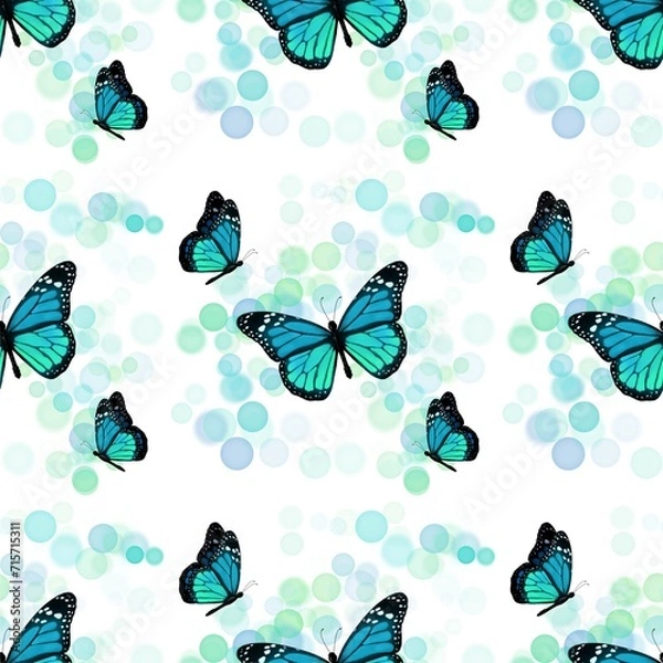 Obraz Butterfly Pattern on Light Background