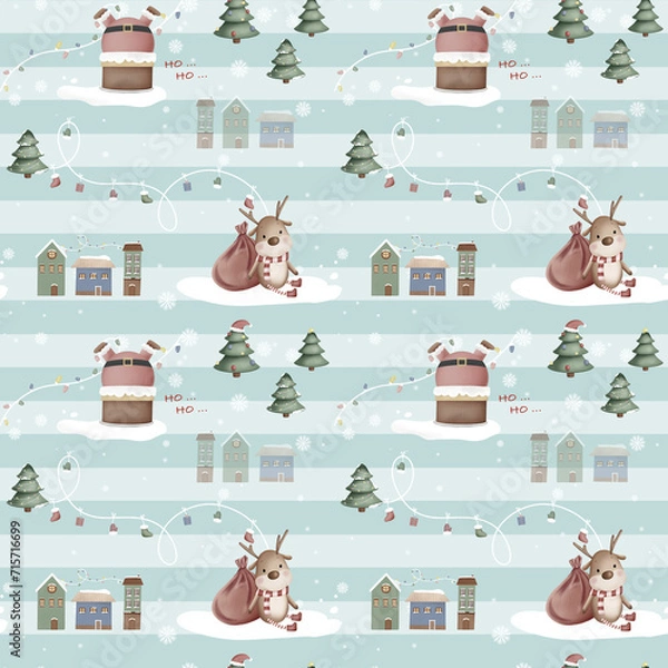 Obraz Christmas Seamless Pattern