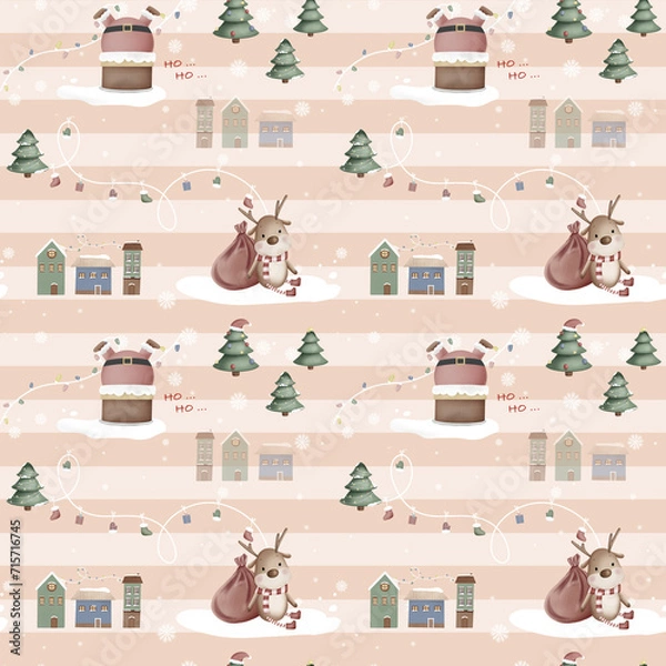 Obraz Lazy Christmas Day Pattern