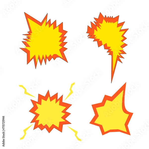 Fototapeta explosion bubble set illustration