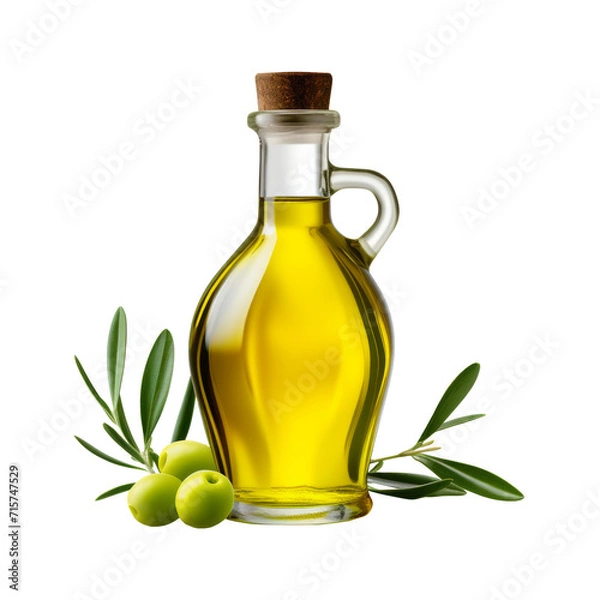 Obraz Bottle of olive oil. Isolated on transparent background.