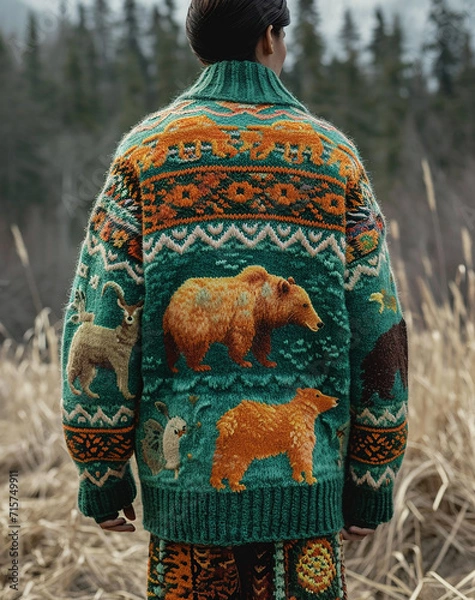 Obraz Strickmode, Strickware, Strickjacken, Strickpullover, Strickwesten, Strickmuster