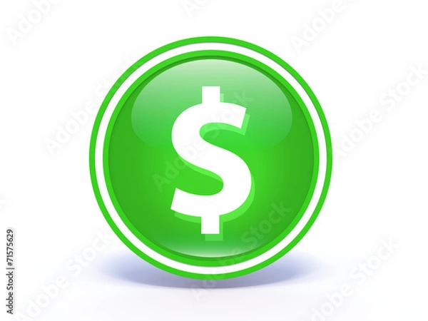 Obraz money circular icon on white background