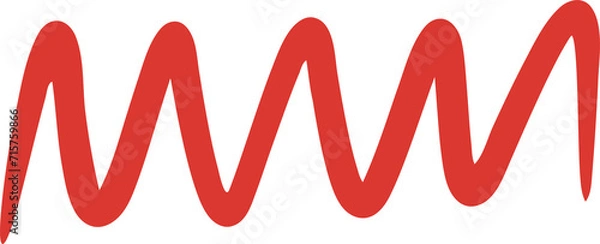 Obraz Red Zigzag Underline