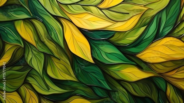 Obraz seamless background picture with leaf pattern, leaves, trees, tree branches