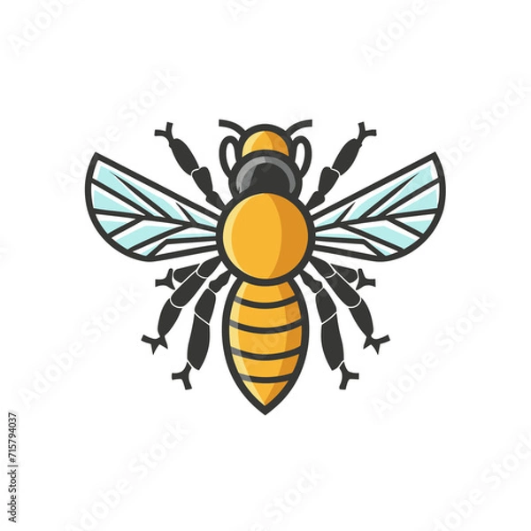 Fototapeta flat vector logo of a bee