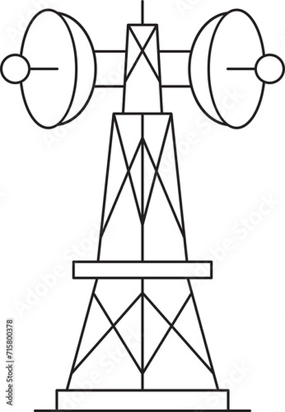 Fototapeta Network and Ration Tower Icon
