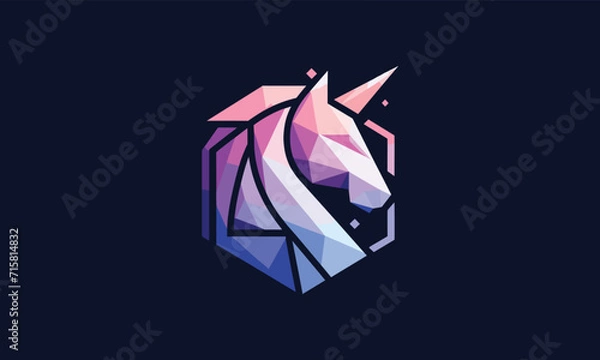 Fototapeta colorful unicorn vector