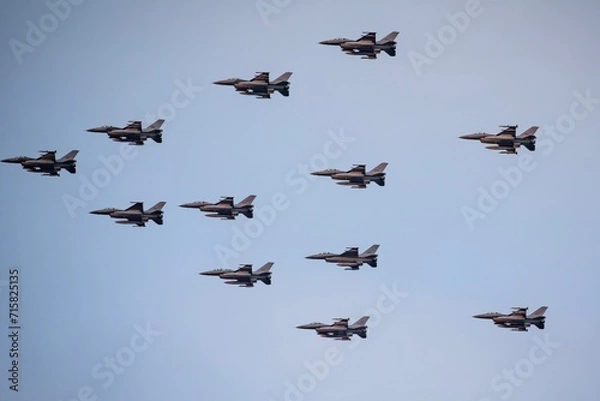 Obraz Fighter jet F-16 in the sky