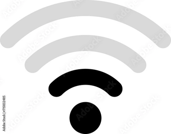 Fototapeta Wifi Signal Icon. Wireless internet symbol.