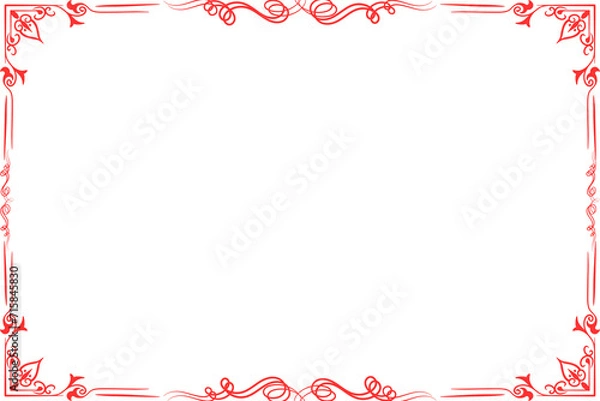 Obraz Simple  Rectangle photo or picture frame or border with white background