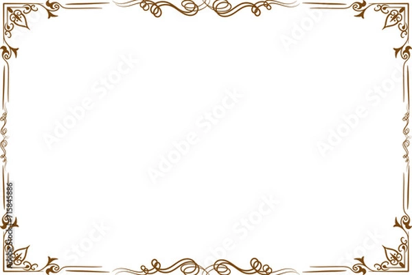 Obraz Simple  Rectangle photo or picture frame or border with white background