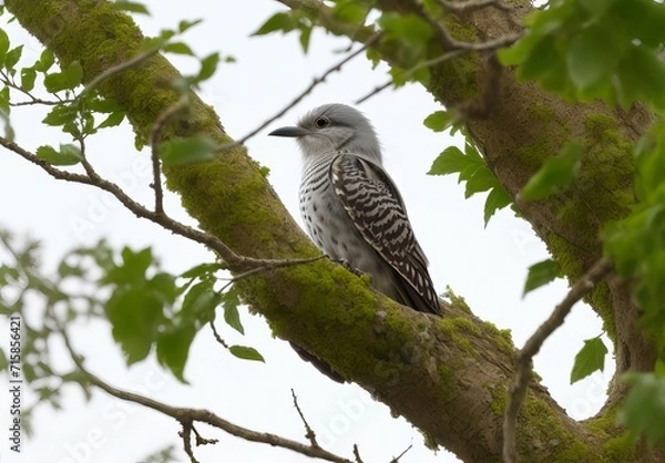 Fototapeta Juvenile Cuckoo in a tree