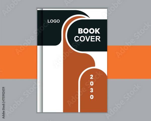 Fototapeta Abstract annual report template with photo.