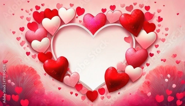 Fototapeta illustrated hearts