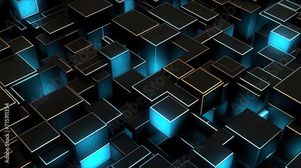 Obraz Black Modern Background Geometric