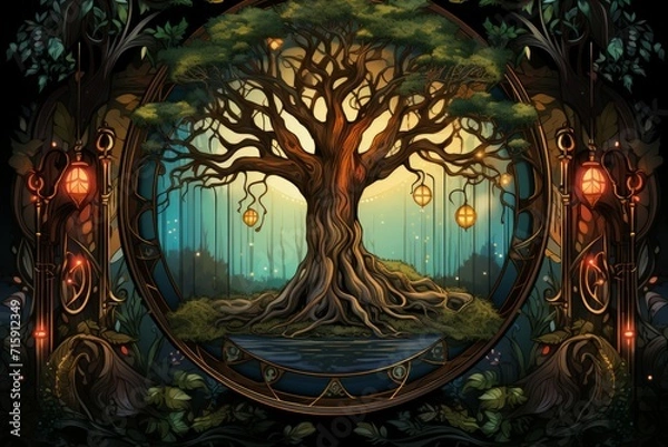 Fototapeta Enchanted Dreamcatcher Forests - Generative AI