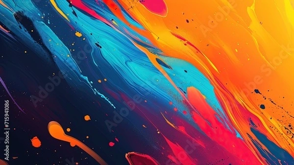 Obraz colorful abstract background for your projects, banner, business, card, template created with Generative AI