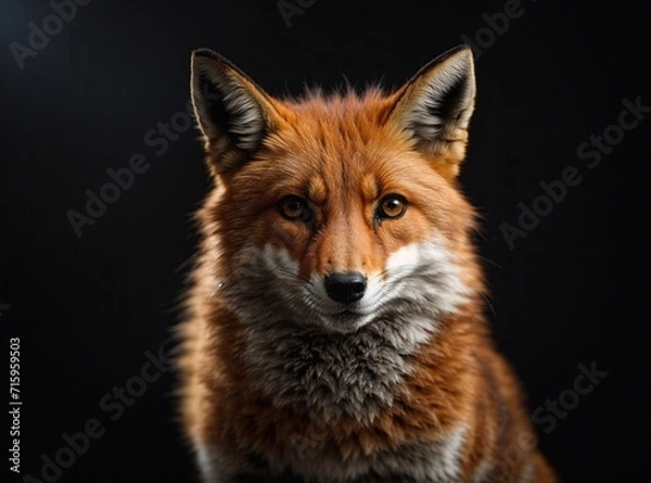 Fototapeta Red Fox in Midnight Hues