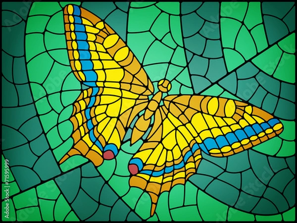 Fototapeta Stained glass butterfly