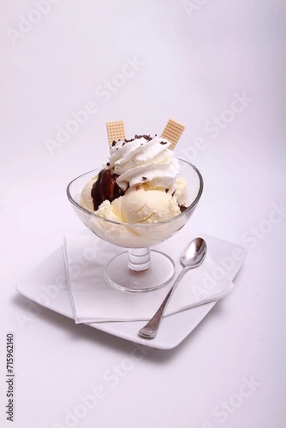 Fototapeta Vanille-Schoko-Eis