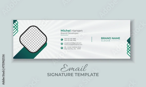 Obraz Corporate email signature, footer template