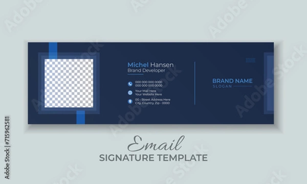Obraz Corporate email signature, footer template