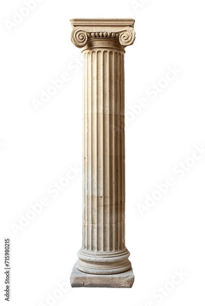 Obraz Isolated stone column on transparent background, PNG