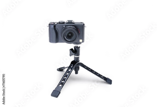 Obraz Folding tripod with compact camera