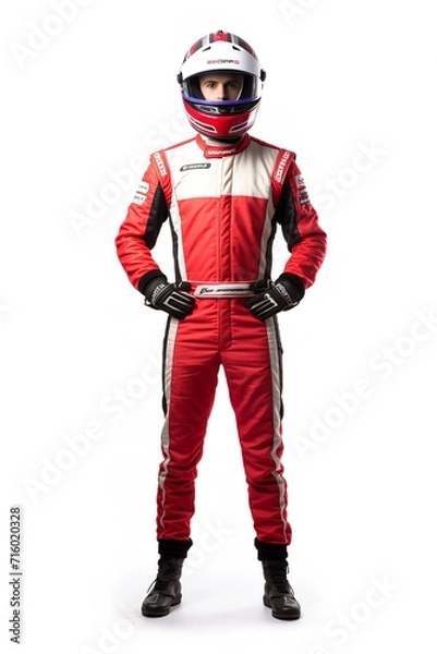Obraz Speeding Male Race Driver, AI Generated