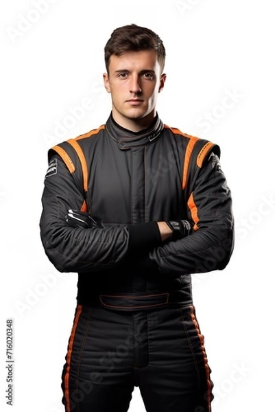 Obraz Speeding Male Race Driver, AI Generated
